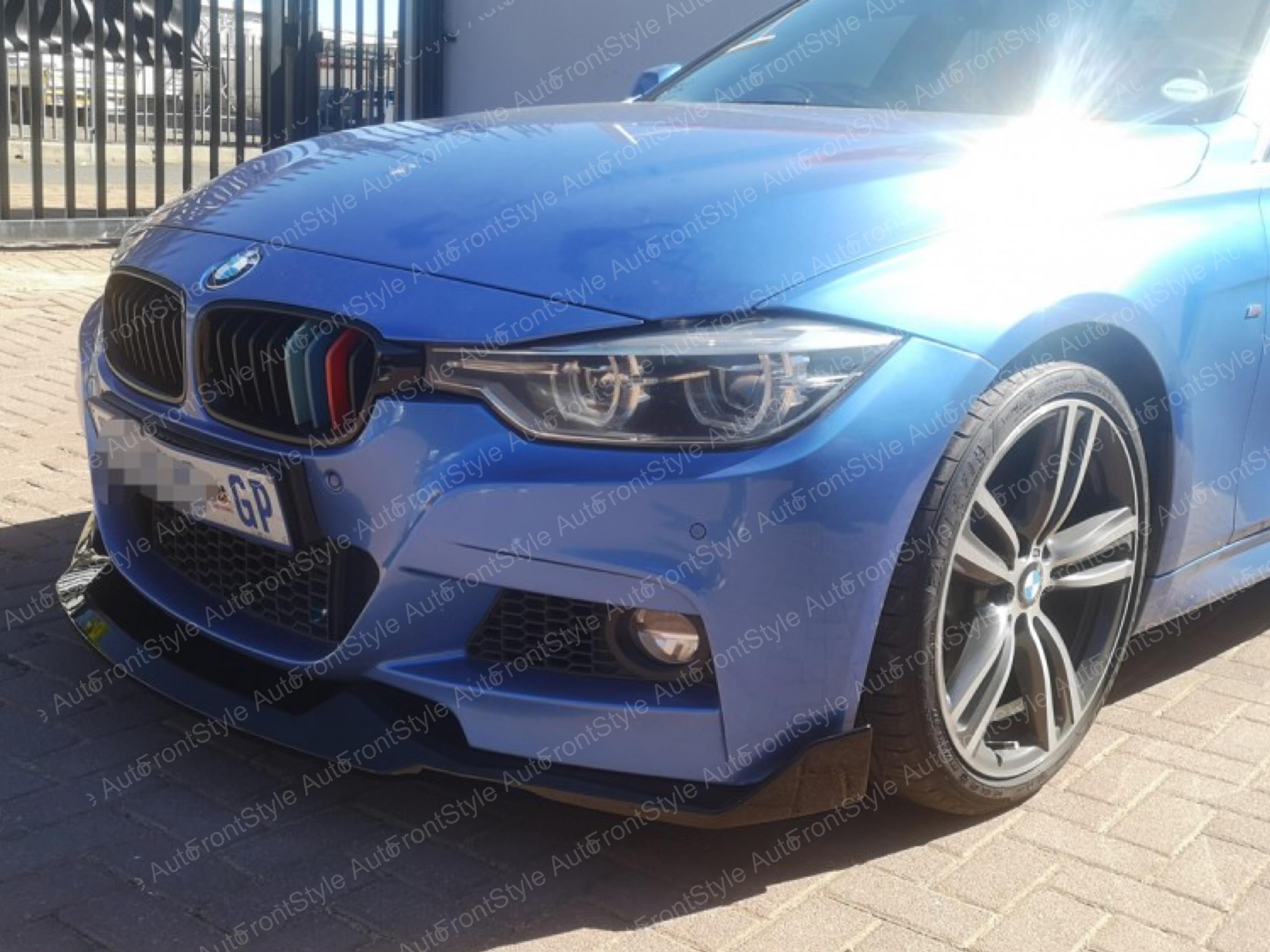 Спідниця переднього бампера MAD LIP F30 F31 2012-2018 до бампера м пакет, колір чорний глянець