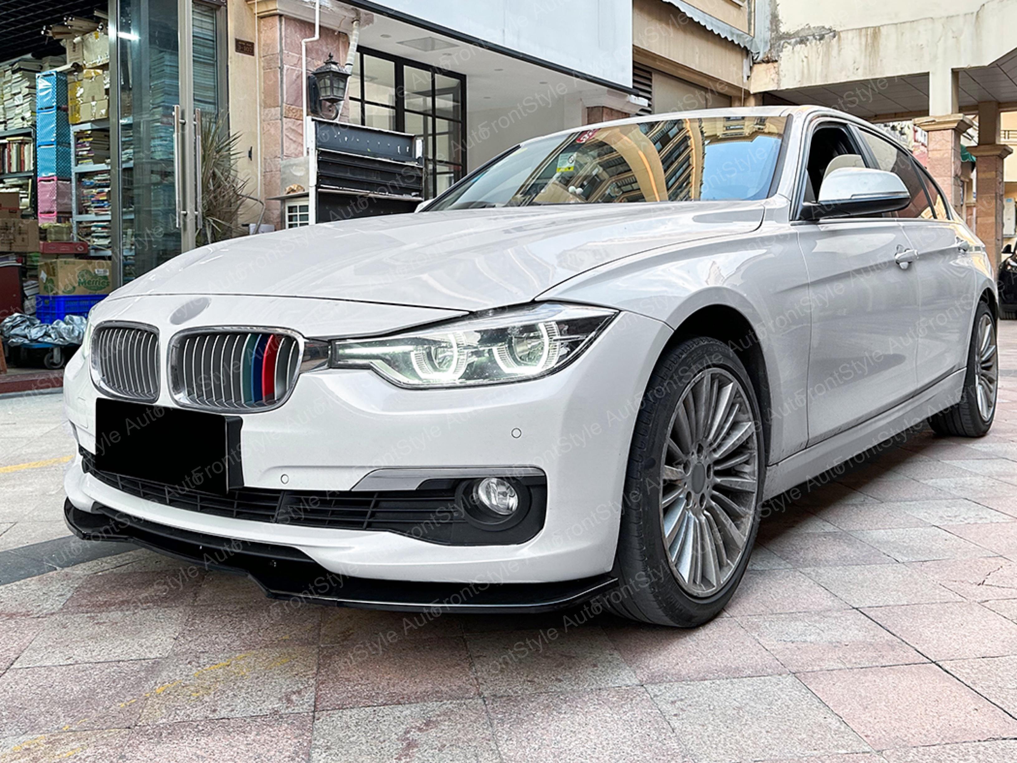 Накладка губа переднього бампера BMW 3 series F30 F31 2012-2018 абс пластик, чорний глянець - фото 11