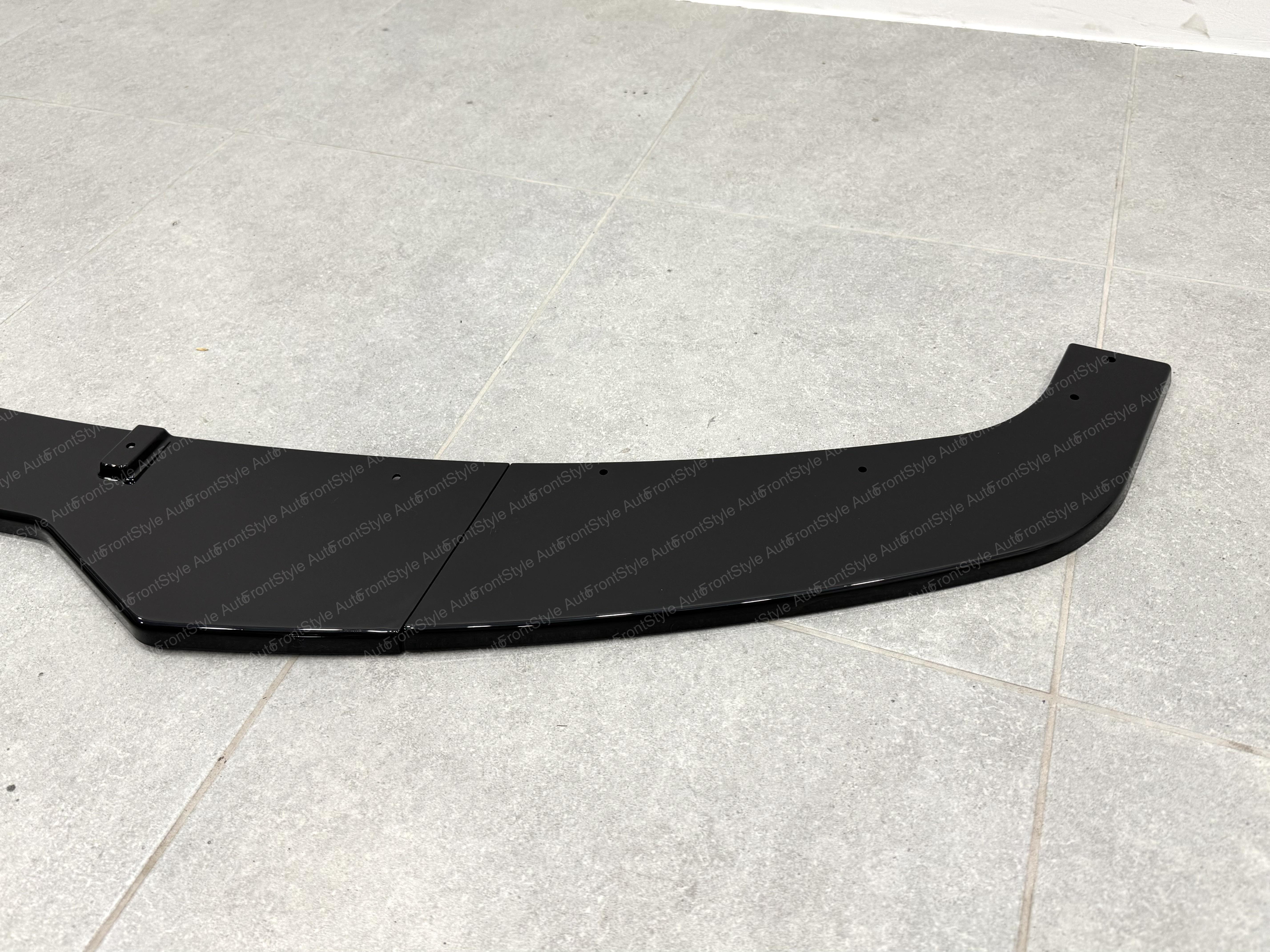 Накладка губа переднього бампера BMW 3 series F30 F31 2012-2018 абс пластик, чорний глянець - фото 9