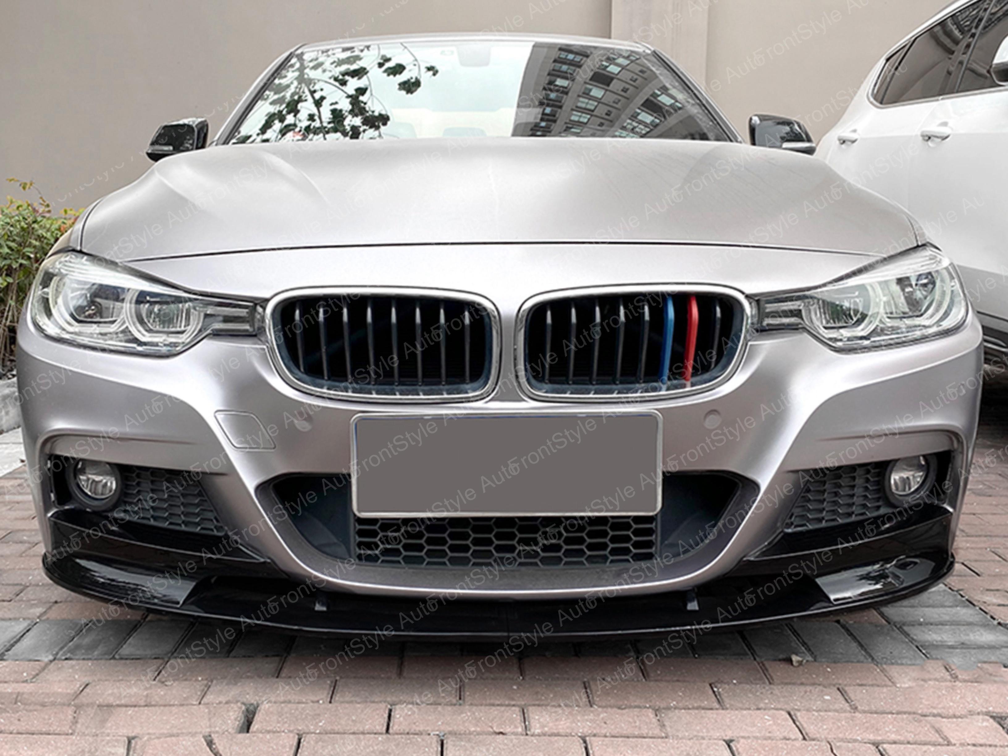 Спідниця переднього бампера спідниця M performance BMW 3 series F30 F31 2012-2018 абс пластик, чорний глянець - фото 11