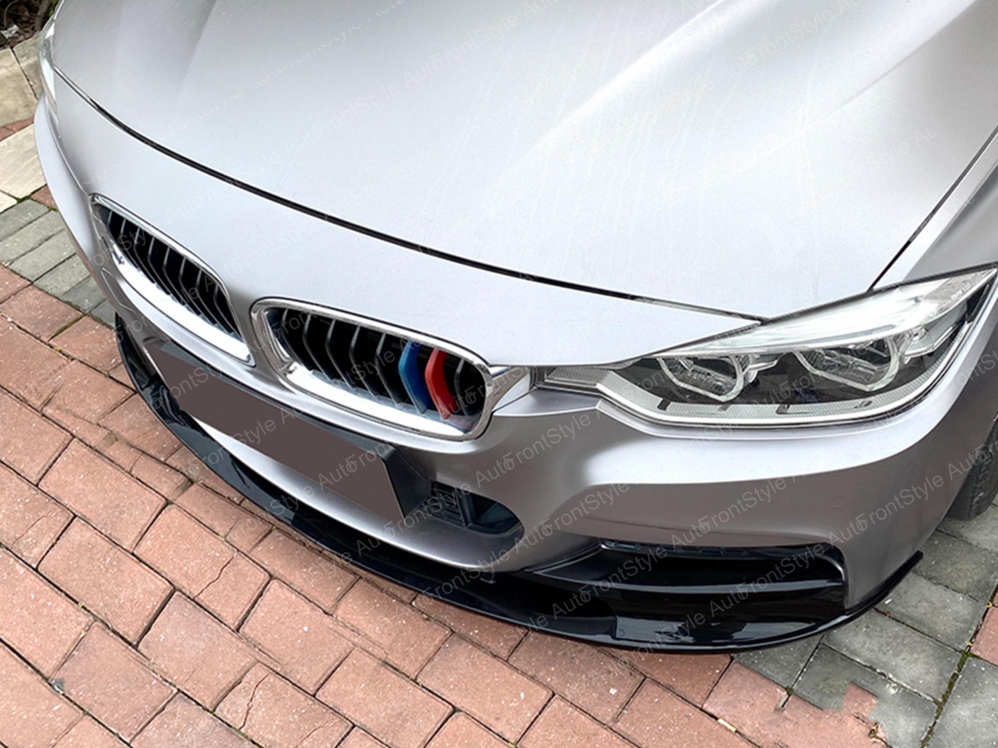 Спідниця переднього бампера спідниця M performance BMW 3 series F30 F31 2012-2018 абс пластик, чорний глянець - фото 12