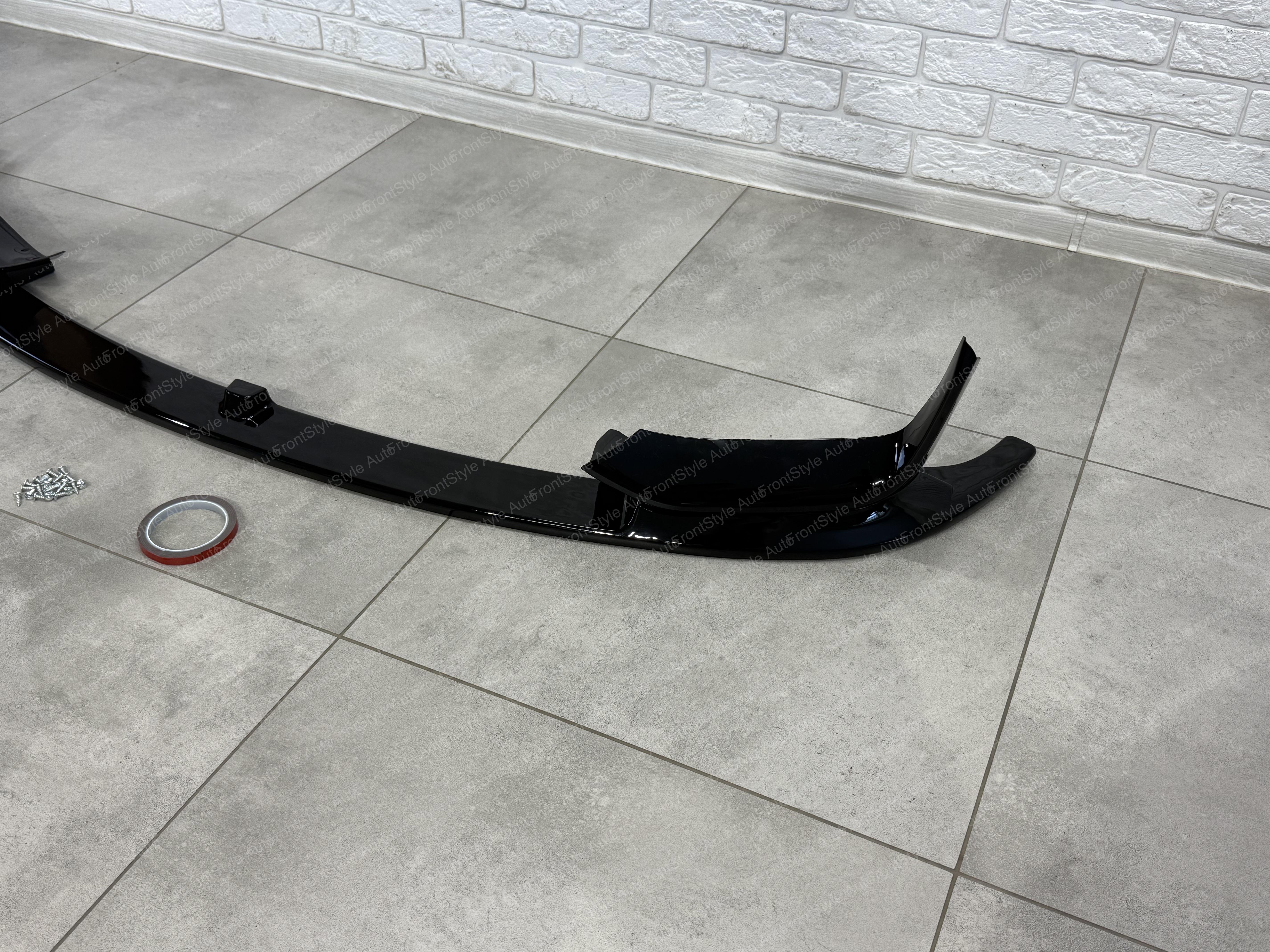Накладка переднього бампера обвіс M3 BMW 3 series F30 F31 2012-2018 абс пластик, чорний глянець - фото 4
